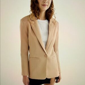 NWT English Factory Beige SINGLE BREASTED Blazer